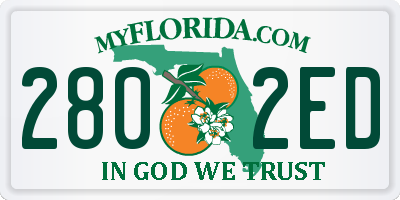 FL license plate 2802ED