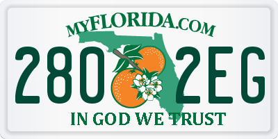 FL license plate 2802EG