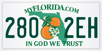 FL license plate 2802EH