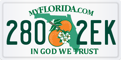 FL license plate 2802EK
