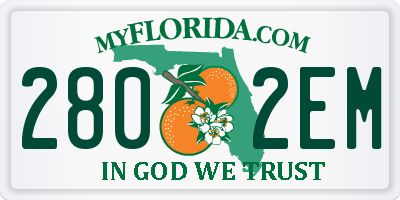 FL license plate 2802EM