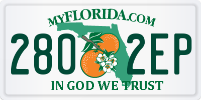 FL license plate 2802EP