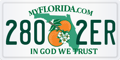 FL license plate 2802ER