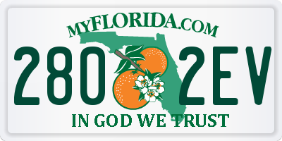 FL license plate 2802EV