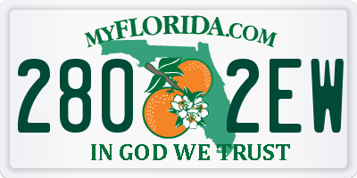 FL license plate 2802EW
