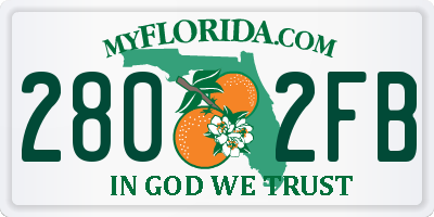 FL license plate 2802FB