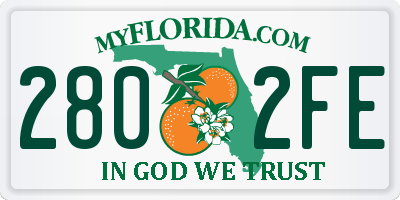 FL license plate 2802FE