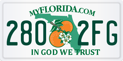 FL license plate 2802FG