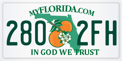FL license plate 2802FH