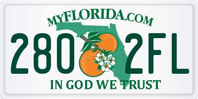 FL license plate 2802FL