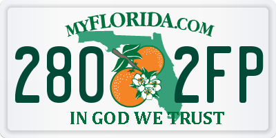 FL license plate 2802FP