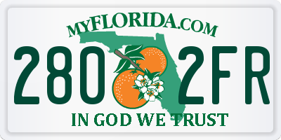 FL license plate 2802FR