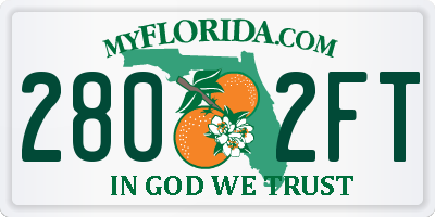 FL license plate 2802FT