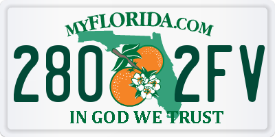 FL license plate 2802FV