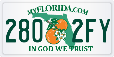 FL license plate 2802FY