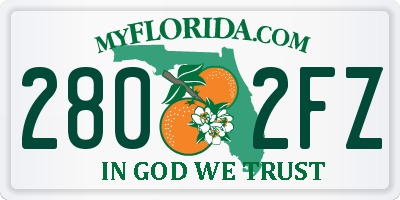 FL license plate 2802FZ