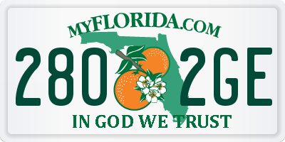 FL license plate 2802GE