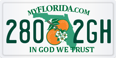 FL license plate 2802GH