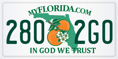 FL license plate 2802GO
