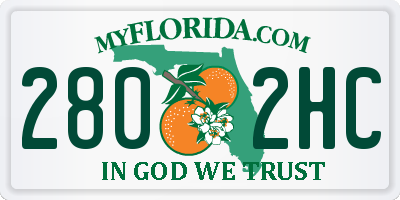 FL license plate 2802HC