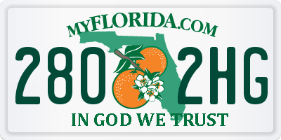 FL license plate 2802HG