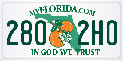 FL license plate 2802HO