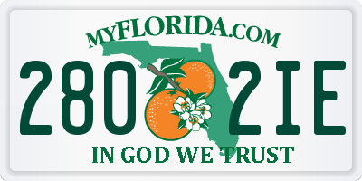 FL license plate 2802IE
