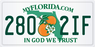 FL license plate 2802IF