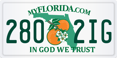 FL license plate 2802IG