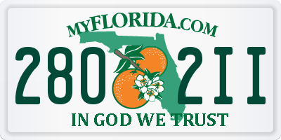 FL license plate 2802II