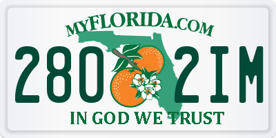FL license plate 2802IM