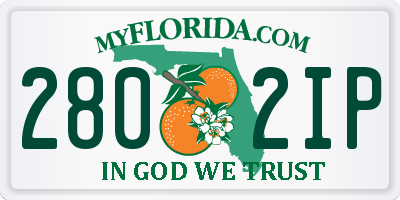 FL license plate 2802IP