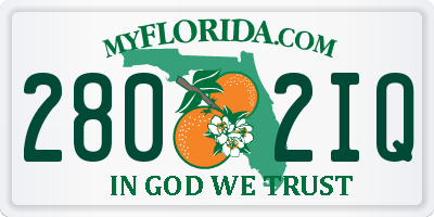 FL license plate 2802IQ