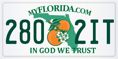FL license plate 2802IT