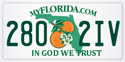 FL license plate 2802IV