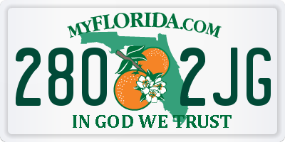 FL license plate 2802JG