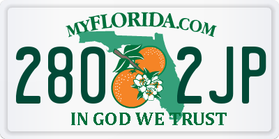 FL license plate 2802JP