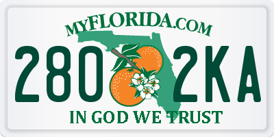 FL license plate 2802KA