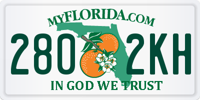 FL license plate 2802KH