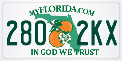 FL license plate 2802KX