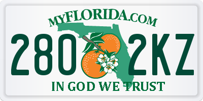 FL license plate 2802KZ