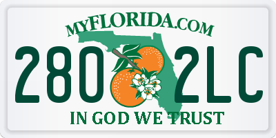 FL license plate 2802LC
