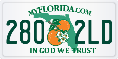 FL license plate 2802LD