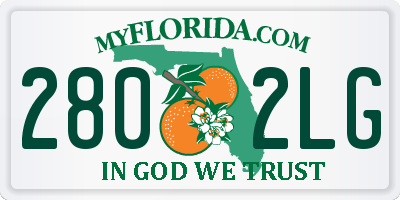 FL license plate 2802LG