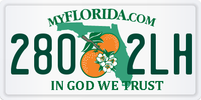 FL license plate 2802LH