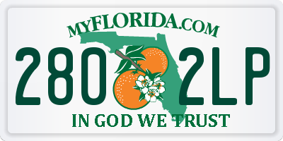 FL license plate 2802LP