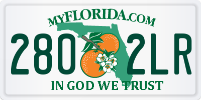 FL license plate 2802LR