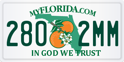 FL license plate 2802MM