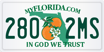FL license plate 2802MS