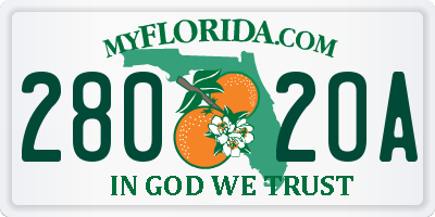 FL license plate 2802OA
